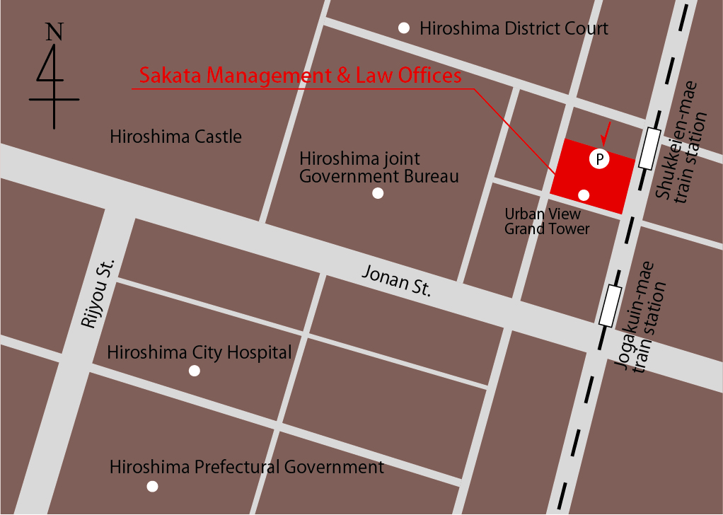 map of Sakata Management & Law Offices